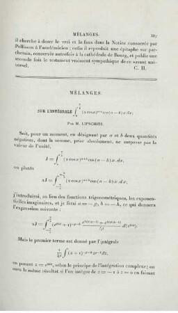 Mélanges.