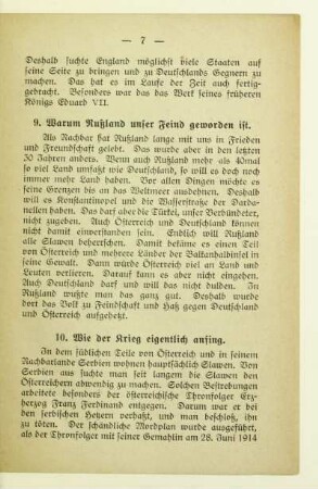 10. Wie der Krieg eigentlich anfing