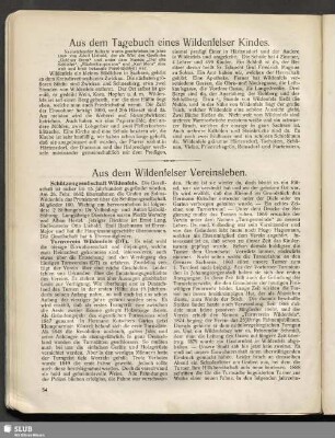 Aus dem Wildenfelser Vereinsleben
