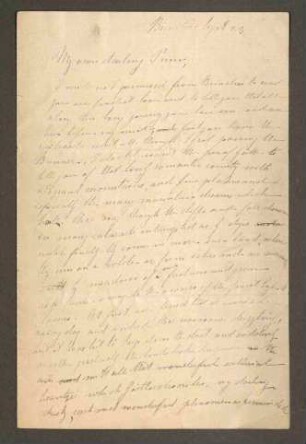 Acht Briefe von Lulu (Ludovica) Le Page Renouf an ihre Tochter Edith