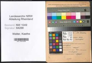 Entnazifizierung Kaethe Walter , geb. 04.09.1896 ()