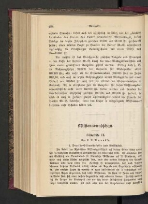 Missionsrundschau. Südafrika II