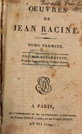 Oeuvres de Jean Racine, 1