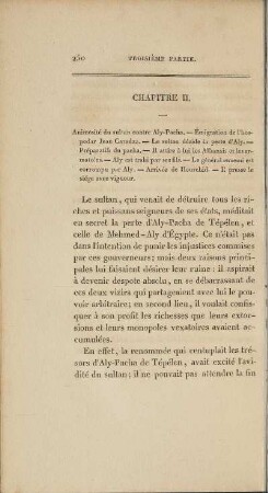 Chapitre II. Animosité du sultan contre Aly-Pacha. ...