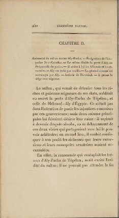 Chapitre II. Animosité du sultan contre Aly-Pacha. ...
