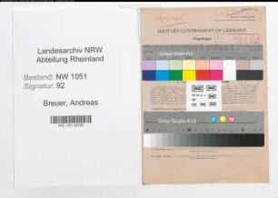 Entnazifizierung Andreas Breuer , geb. 12.12.1893 (Rentmeister)