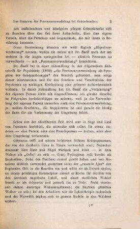 Das Symptom der Personenverwechslung bei Geisteskranken