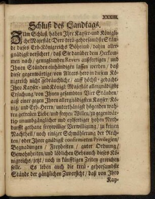 Schluß des Landtags
