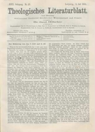 313-317 Zur Erklärung von Jes. 7, 14 ff. und 9, 1 ff.