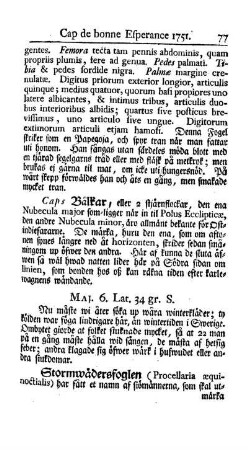 Cap de bonne Esperance 1751