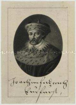 Ovales Brustbildnis von Kurfürst Joachim Friedrich von Brandenburg