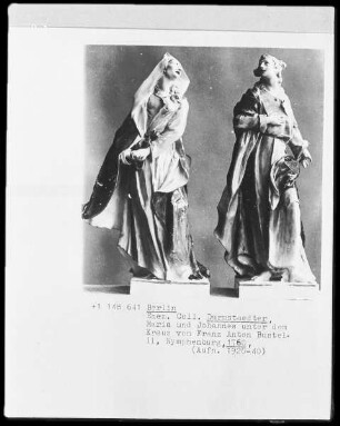 Maria und Johannes unterm Kreuz (ohne Kreuz)