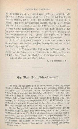409-418 Ein Wort über "Jesus-Romane"