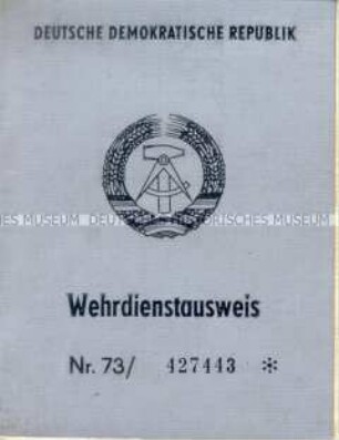 Wehrdienstausweis der Nationalen Volksarmee der DDR (NVA)