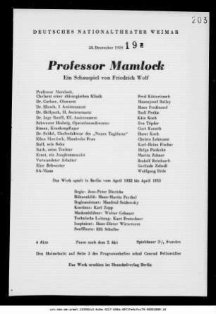 Professor Mamlock