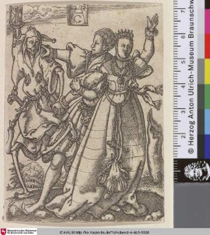 [Death-Dance; Totentanz: Der Tod versucht eine Frau mitzunehmen, der Ehemann versucht ihn zu bekämpfen]