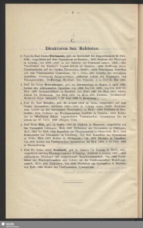 C. Direktoren bez. Rektoren