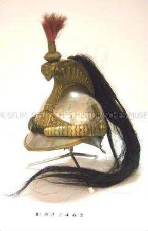 Helm (Modell 1872/74) für Mannschaften, Garde républicaine, Kavallerieregiment, Frankreich
