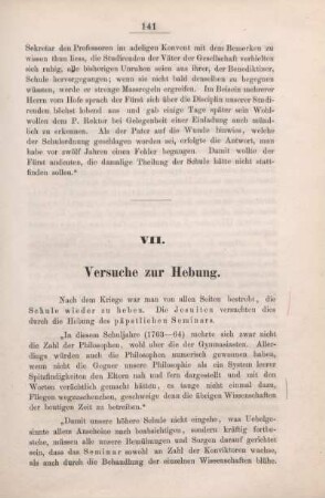 VII. Versuche zur Hebung.