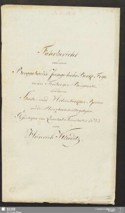 Fahrbericht von dem Berggebäude Junge hohe Birke Fdgr. in der Freiberger Bergamts- und deren Stadt- und Hohenbirkner Revier an der Münzbachhütte gelegen - 18.6537 4.