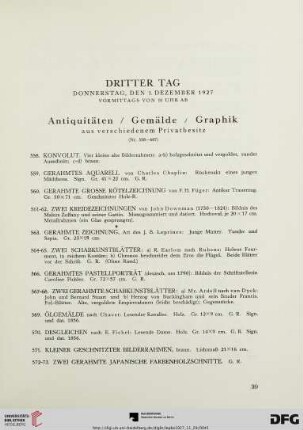 Antiquitäten / Gemälde / Graphik aus verschiedenem Besitz (Nr. 558-607)