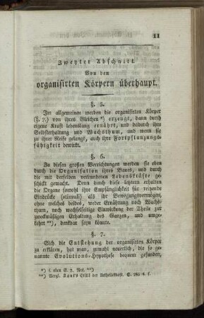 Zweyter Abschnitt. Von den organisirten Körpern überhaupt