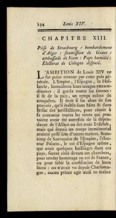 Chapitre XIII. Prise de Strasbourg: bombardement d'Alger: soumission de Genes: ambassade de Siam ...