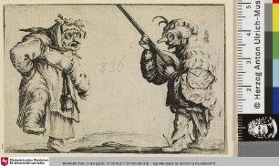 [Mann spielt auf einer Mandoline, Frau tanzt]