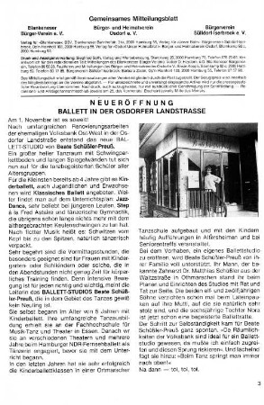 Neueröffnung Ballet in der Osdorfer landstrasse