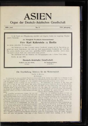 1909, Juni. No.9. VIII. Jahrgang.