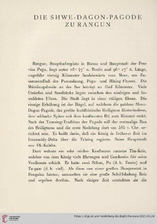 Die Shwe-Dagon-Pagode zu Rangun