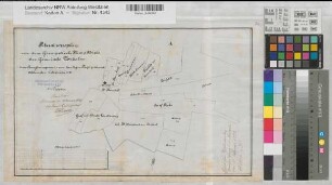 Vorhelm (Ahlen) Schacht Arup Lageplan 1883 1 : 2500 26,5 x 42,5 Zeichnung Strontianit Societät von Goerne & Co. Bergämter Nr. 5364