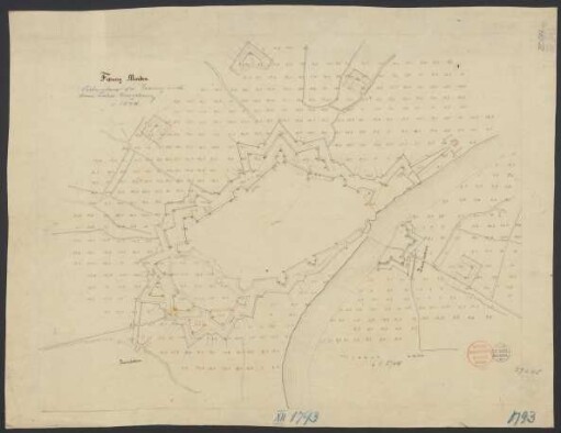 Festung Minden : [Kotenplan der Festung und deren naher Umgebung]