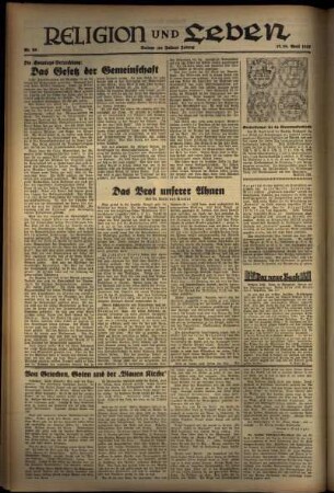Zweite Ausgabe vom Samstag, den 17. April 1937.