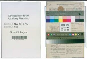Entnazifizierung August Schmidt , geb. 26.08.1896 (Hausmeister)