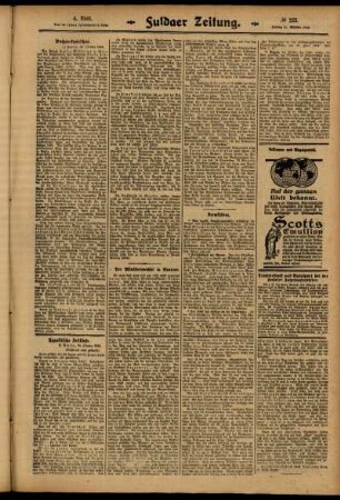 Vierte Ausgabe vom Freitag, den 31. Oktober 1913.