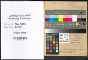 Entnazifizierung Paul Billen , geb. 27.03.1882 (Bauunternehmer)