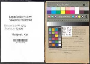 Entnazifizierung Karl Burgmer , geb. 08.08.1891 (Baumeister)