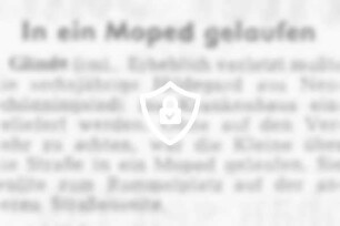In ein Moped gelaufen