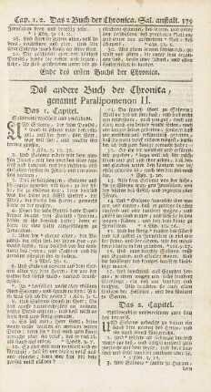 Das andere Buch der Chronica, genannt Paralipomenon II.