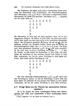 § 4. Einige Sätze aus der Theorie der assoziativen Zahlensysteme