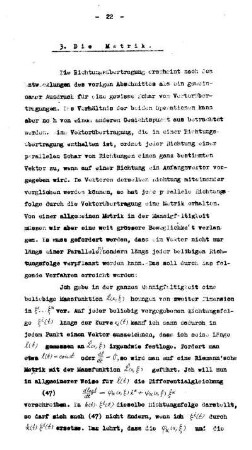 3. Die Metrik.