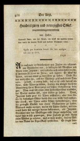 Hundert zwey und neunzigstes Stück