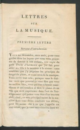 Première lettre