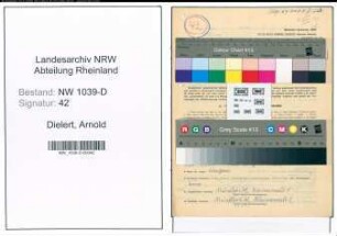 Entnazifizierung Arnold Dielert , geb. 21.08.1904 (Lehrer)