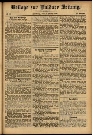 Zweite Ausgabe vom Sonntag, den 03. März 1895.
