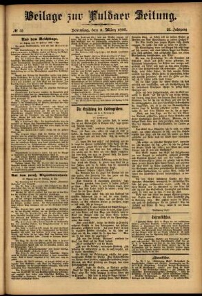 Zweite Ausgabe vom Sonntag, den 03. März 1895.