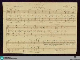 2 Lieder - Mus. Hs. 1137 : Coro maschile