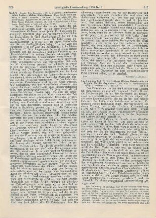 210-211 [Rezension] Bachmann, Philipp, Luthers Kleiner Katechismus als Aufgabe für die Gegenwart