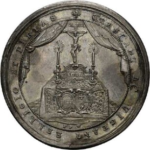 Medaille der Reichsstadt Schwäbisch Hall auf die erste Säkularfeier des Westfälischen Friedens, 1748